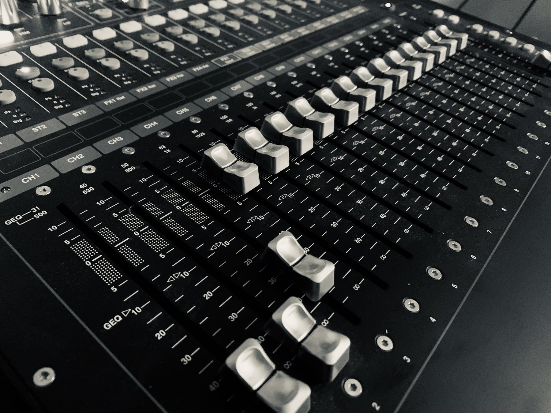 Create My Voice Reel studio mixing console